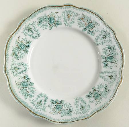 Brussels Green (Gold Trim) Bread & Butter Plate