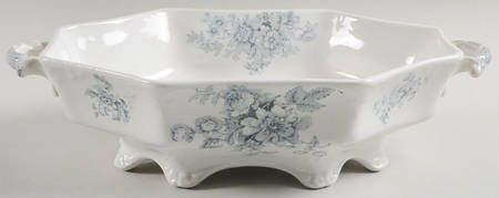 Chatsworth Blue Gray (No Gold) Oval Vegetable No Lid
