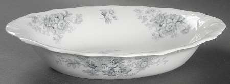 Chatsworth Blue Gray (No Gold) 10" Oval Vegetable Bowl