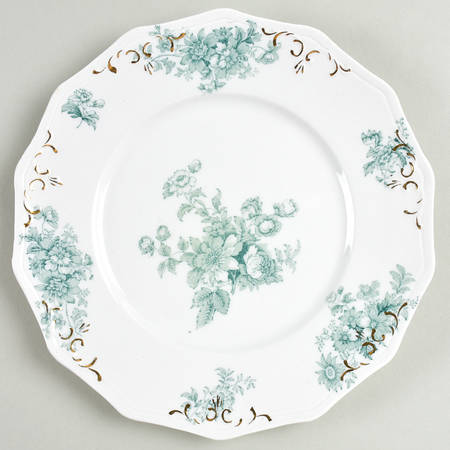 Chatsworth Green (Gold Lines) Salad Plate