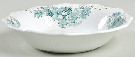 Chatsworth Green (Gold Lines) Fruit/Dessert (Sauce) Bowl