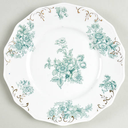 Chatsworth Green (Gold Lines) Bread & Butter Plate by Grindley