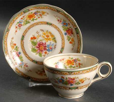 Chelsea Bouquet Flat Cup & Saucer Set