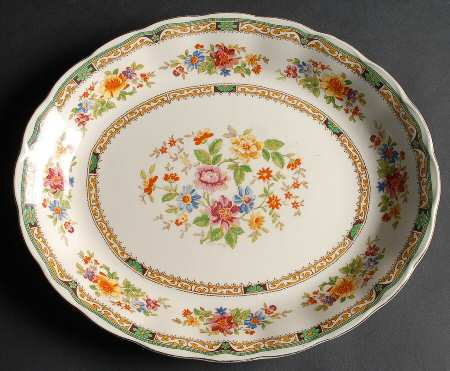 Chelsea Bouquet 10" Oval Serving Platter