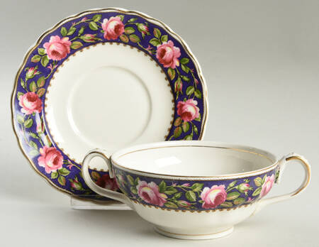 Chester Footed Cream Soup Bowl & Saucer Set