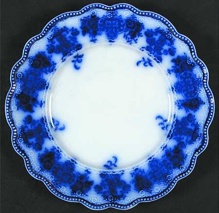 Clarence (Flow Blue, Gold Accent) Salad Plate