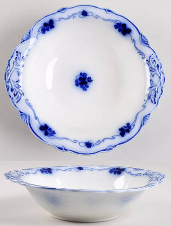 Clover (Flow Blue) 9" Round Vegetable Bowl