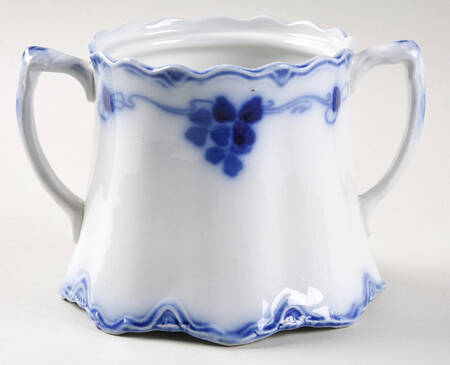 Clover (Flow Blue) Sugar Bowl No Lid