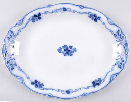Clover (Flow Blue) 14" Oval Serving Platter