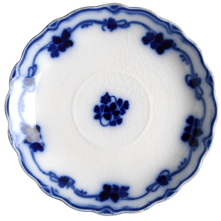 Clover (Flow Blue) Saucer by Grindley