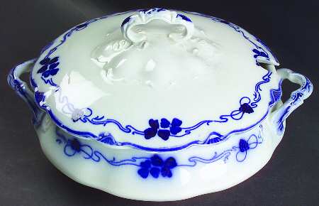 Clover (Flow Blue) Tureen &  Lid