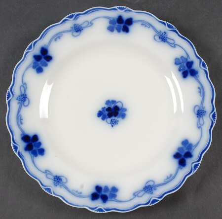 Clover (Flow Blue) Luncheon Plate