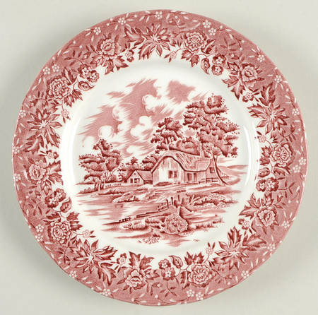 Country Style Pink Dessert/Pie Plate
