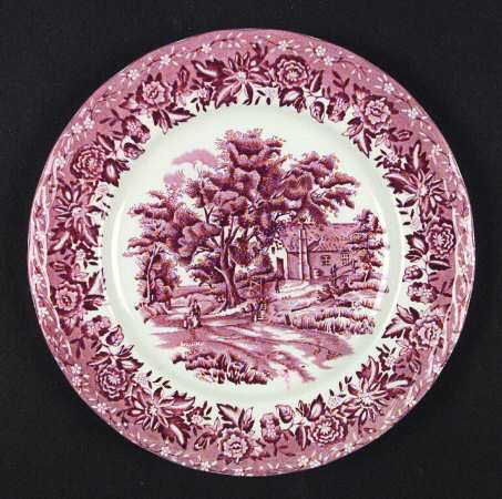 Country Style Pink Salad Plate