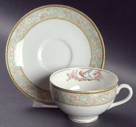 Crescent Flat Cup & Saucer Set by Grindley