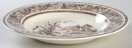 Daffodil Brown Rim Soup Bowl