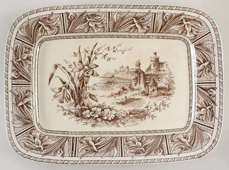 Daffodil Brown 18" Rectangular Serving Platter
