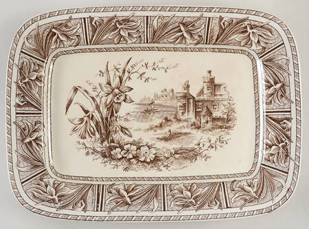 Daffodil Brown 16" Rectangular Serving Platter