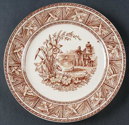 Daffodil Brown Salad Plate