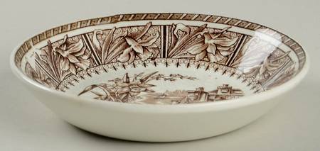 Daffodil Brown Fruit/Dessert (Sauce) Bowl