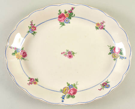Devonshire Rose 14" Oval Serving Platter by Grindley