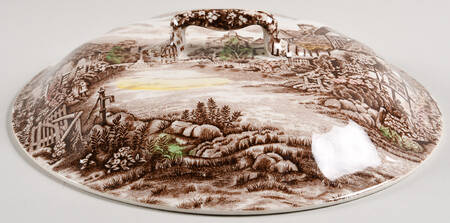 Dickens Coaching Stages Lid for Round Vegetable
