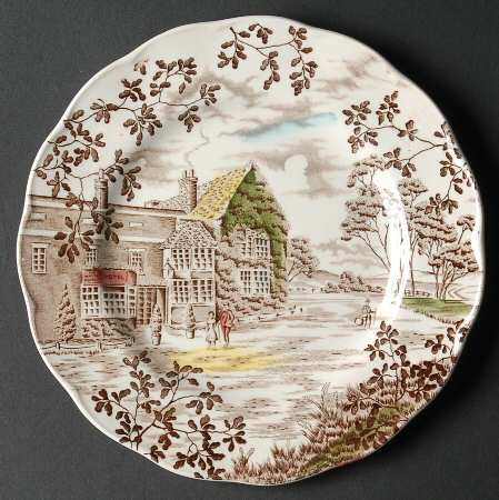 Dickens Coaching Stages Dessert/Pie Plate