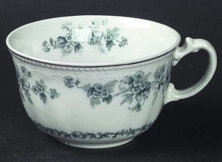 Eileen (White Background, Gold Trim) Flat Cup