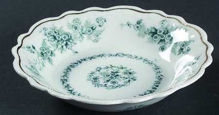 Eileen (White Background, Gold Trim) Fruit/Dessert (Sauce) Bowl