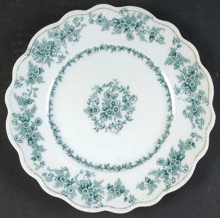 Eileen (White Background, Gold Trim) Salad Plate