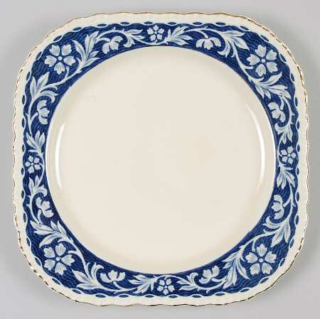 Elysian (Cream & Blue) Square Salad Plate by Grindley