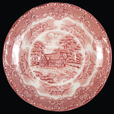 English Country Inns Pink Saucer for Flat Cup