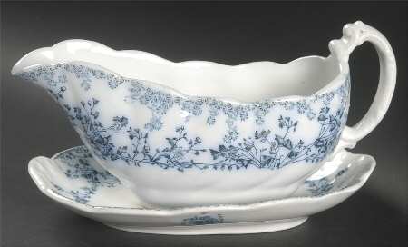 Fern Blue Gravy Boat & Underplate