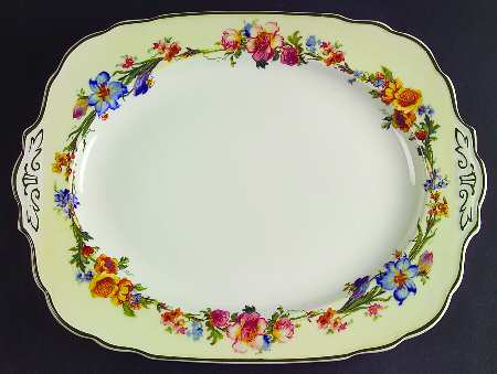 The Fleurette 14" Oval Serving Platter
