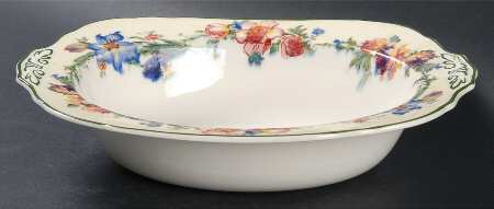 The Fleurette 9" Oval Vegetable Bowl