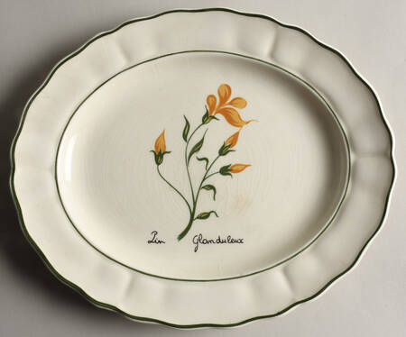Fleur Sauvage 12" Oval Serving Platter