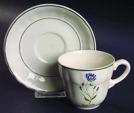 Fleur Sauvage Flat Cup & Saucer Set