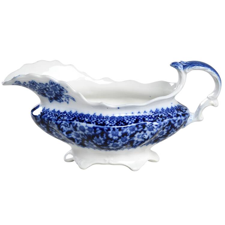 Grace (Flow Blue) Gravy Boat by Grindley