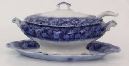 Grace (Flow Blue) Tureen &  Lid