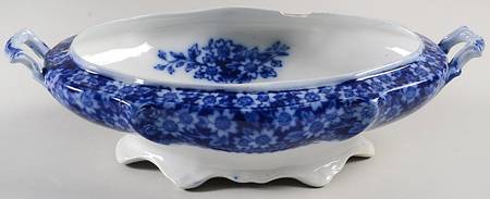 Grace (Flow Blue) Oval Vegetable No Lid