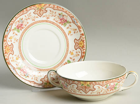 Harmony Footed Cream Soup Bowl & Saucer Set