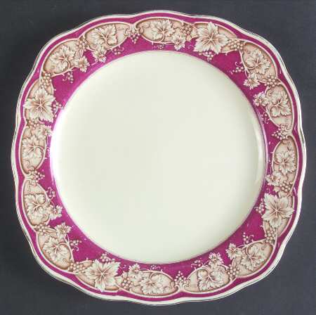 Hampton Vine Maroon Square Salad Plate