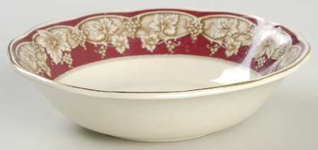 Hampton Vine Maroon Fruit/Dessert (Sauce) Bowl