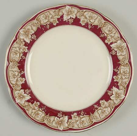Hampton Vine Maroon Bread & Butter Plate