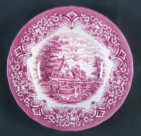 Homeland Pink Large Rim Soup Bowl