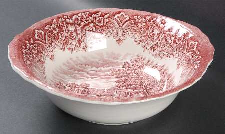 Homeland Pink 9" Round Vegetable Bowl