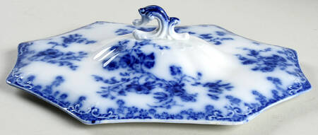 Janette (Flow Blue) Lid for Oval Vegetable