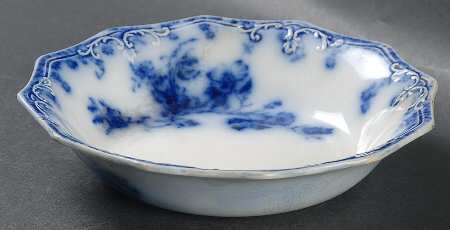 Janette (Flow Blue) Fruit/Dessert (Sauce) Bowl