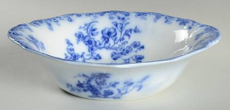 Janette (Flow Blue) 9" Round Vegetable Bowl
