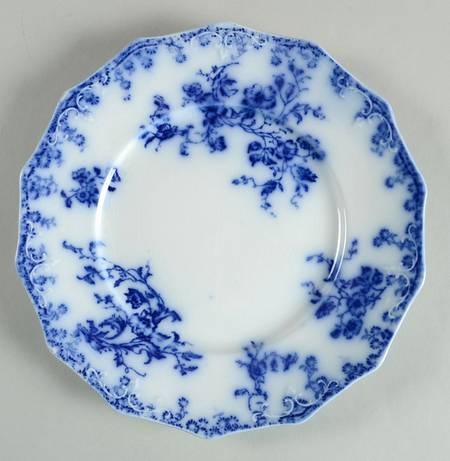 Janette (Flow Blue) Luncheon Plate